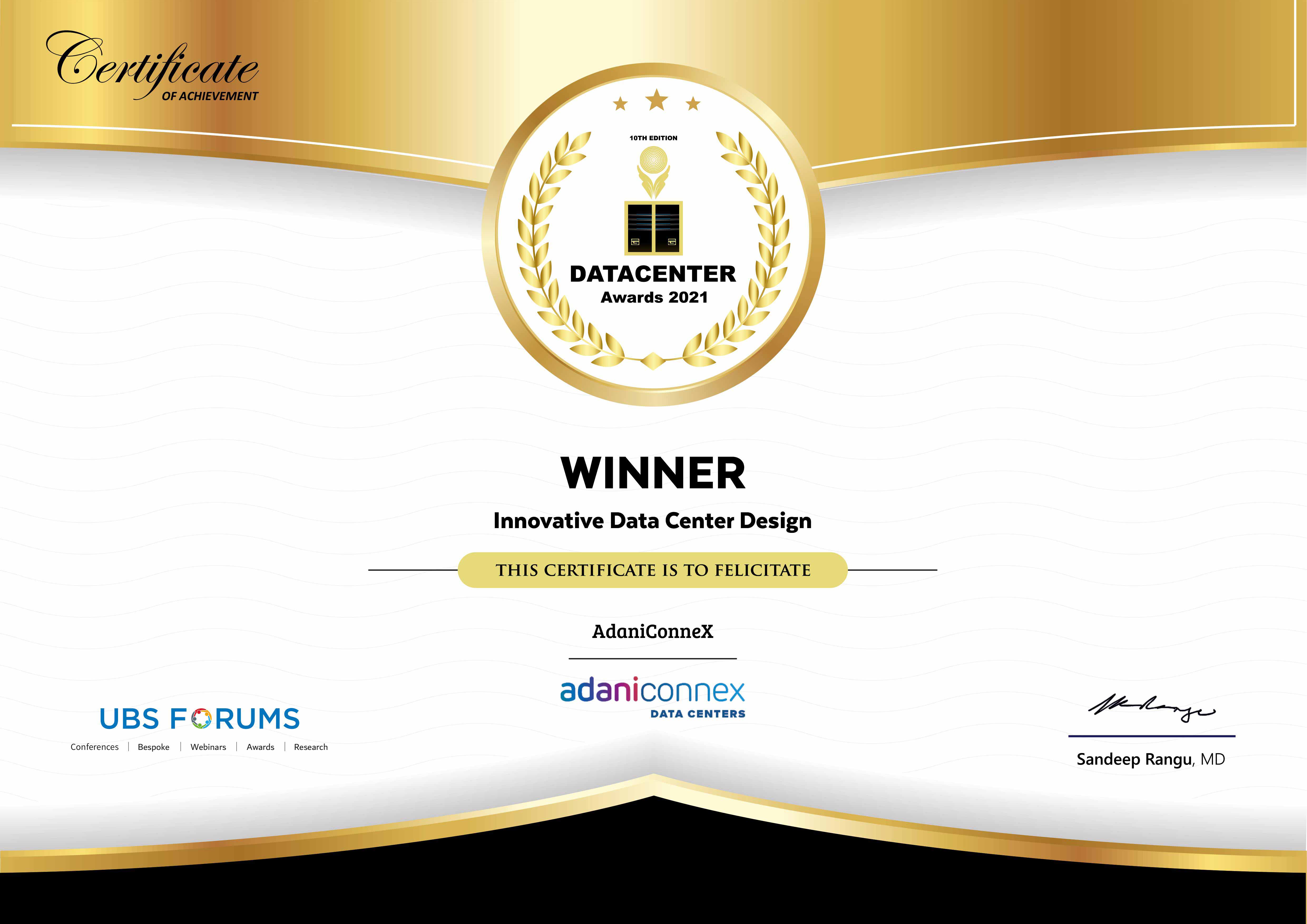 Innovative Data Center Design Award